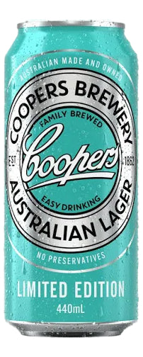 COOPERS AUST LAGER CAN 440ML 4PK