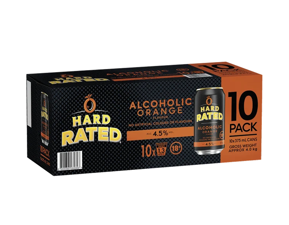 HARD RATED ORANGE 375ML 10PK