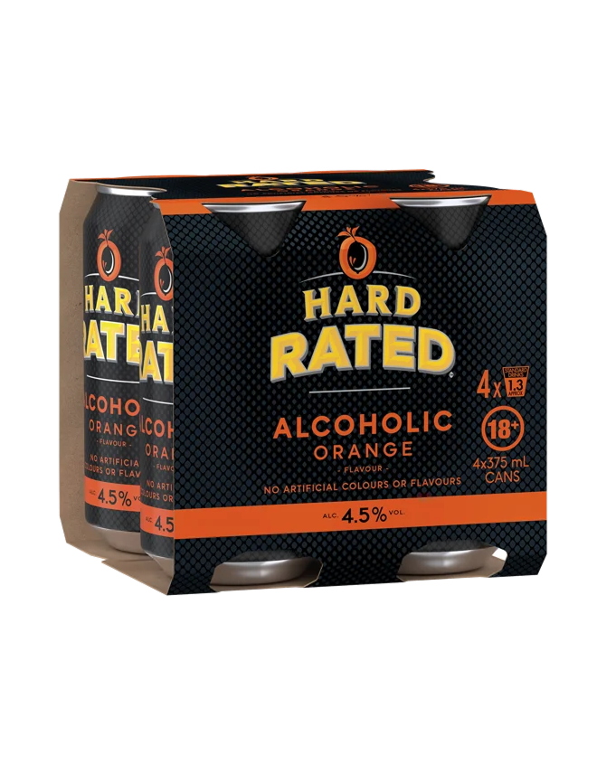 HARD RATED ORANGE 375ML 4PK