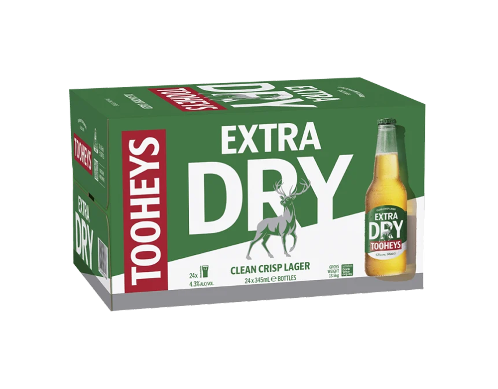 TOOHEYS EXTRA DRY BT 345ML CTN