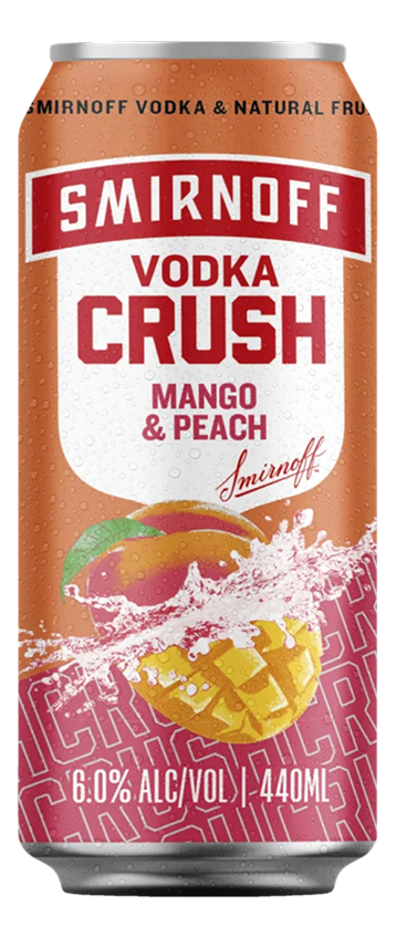SMIRNOFF CRUSH PEACH MANGO 440ML 4PK