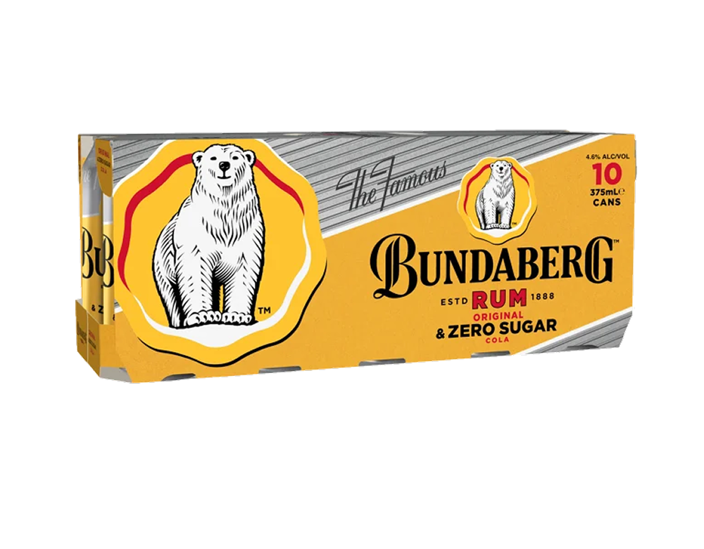 BUNDABERG NO SUGAR CAN 10PK