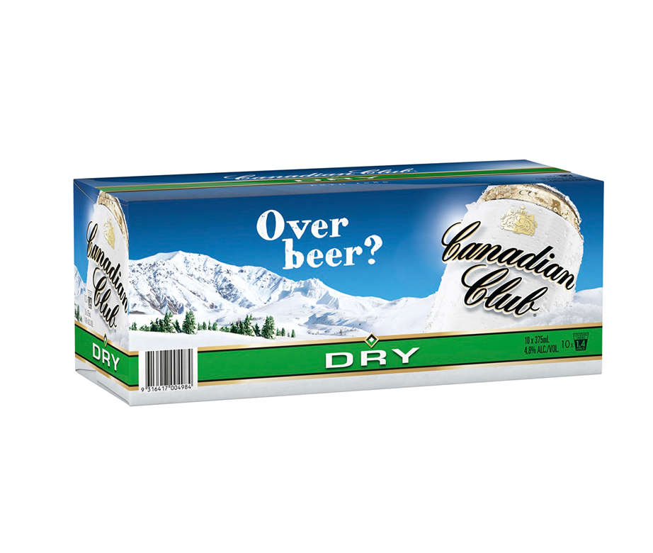 CANADIAN CLUB DRY CAN 375ML 10PK
