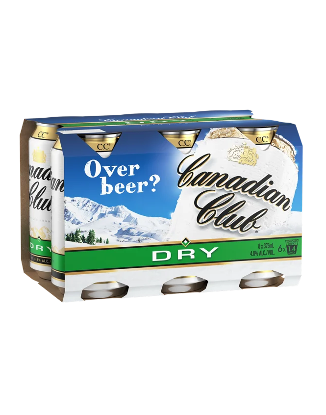 CANADIAN CLUB DRY CAN 375ML 6PK