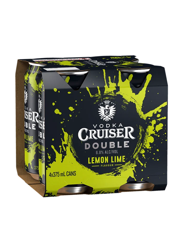 CRUISER DOUBLE LEMON LIME 6% 375ML 4PK