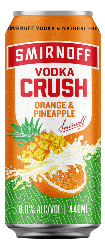 SMIRNOFF CRUSH OJ PINE 440ML 4PK