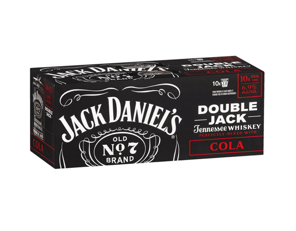 JACK DANIELS DOUBLE ZERO COLA 10PK