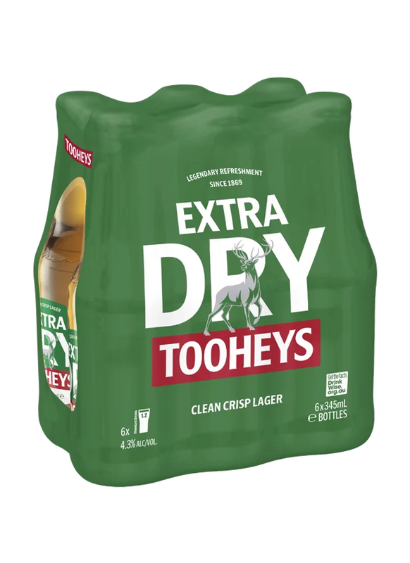 TOOHEYS EXTRA DRY BT 345ML 6PK