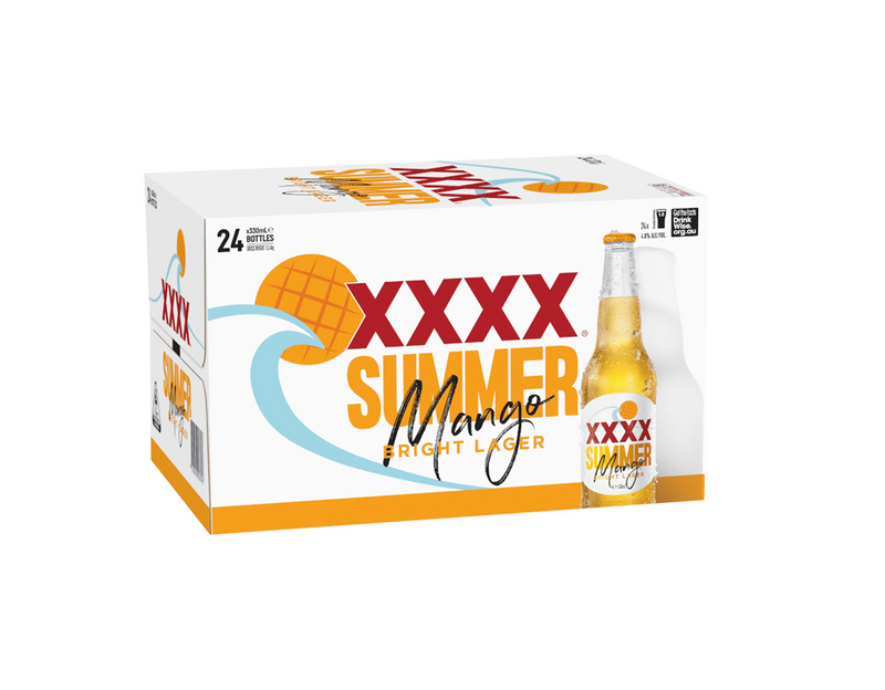 XXXX SUMMER BRIGHT MANGO BT CTN